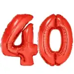 Balon din folie rosu numarul 40, angro Supreva