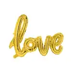 Балон, надпис LOVE - златен, Супрева на едро