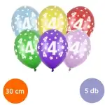 Балон, година (4), метал, 5 бр/бр/смесени цветове, Супрева на едро