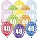 Балони, голям пакет, година (40), метал, 50 бр/бр/смесени цветове, Супрева на едро