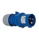 CEE egyfázisú ipari dugó 3 pólus 16A 6h 2P+E 230V IP44