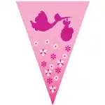 Първенец носи, момиче, знаме, розово, 2,5 м, Супрева на едро
