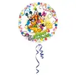 Foil balloon, 17/43cm, sphere, HB. Mickey and friends, wholesale Supreva