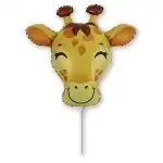 Balon din folie, forma mini, cap de girafa, Supreva mare
