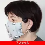 Маска за уста 3 слоя, сив еднорог, 2 бр/бр, едро Supreva