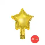 Foil balloons 12 cm, gold, star, 25 pcs/cs, wholesale Supreva