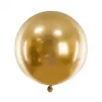 Chrome (mirror) balloon, gold color, 60 cm, wholesale Supreva