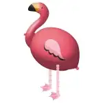 Balon din folie de plimbare, forma flamingo, 83x70cm, en-gros Supreva
