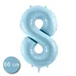 Balon din folie, pentru a 8-a aniversare, albastru deschis, en-gros Supreva