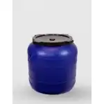 Bidon 100 litri, cu capac prin infiletare, Sterk, Plastic Albastru