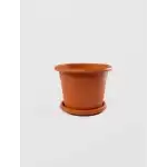 Model Pot with Tray, STERK, 17x14 cm, Brown Plastic, wholesale Supreva