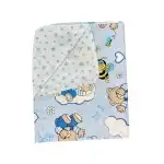 Cotton blanket for babies Bears with bees blue, wholesale Supreva