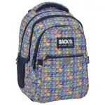 Ghiozdan ergonomic de copii pentru scoala, BackUP, 4 compartimente, model POP IT PLB5P17
