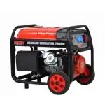 Trójfazowy agregat prądotwórczy HECHT GG 8000, silnik benzynowy, 4 suwy, 420 CC, 6,5 kW, max 7 kW, z kołami i uchwytem Angro Supreva
