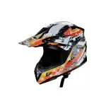 Пълна каска за мотоциклет HECHT 53915XS ATV, мозаечен дизайн, ABS материал, размер XS 53-54 см, оранжева Продажба на едро Supreva