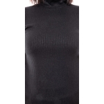 S, Black ribbed knit long sleeve turtleneck top, wholesale