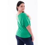 Top cu maneca scurta Capri vascoza verde, en gros