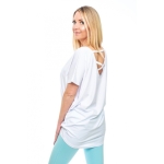 NORMAL, White cross-strap short-sleeved top, wholesale