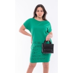 NORMAL, Short sleeve pocket dress (with green text pattern), wholesale