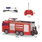 Fire engine with remote control and battery, red, 29 cm, wholesale Supreva