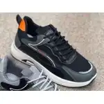 Pantofi sport barbat, 40-45, Fashion, Negru/Gri/Portocaliu