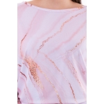 Long-sleeved patterned top (ROSE QUARTZ), wholesale