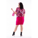 Rochie funky stil liliac cu maneca scurta (PINK MADAGASCAR), en gros