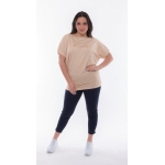 Short sleeve elongated bat top (grey baton), wholesale