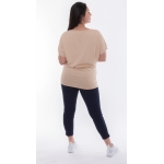 Short sleeve elongated bat top (grey baton), wholesale