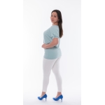 Short sleeve elongated bat top (mold green writing), wholesale