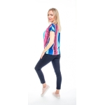 LXL, Front-knit top with wave pattern in the length, large size