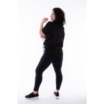 PLUS SIZE, Short-sleeved casual top /black-magenta girly pattern/, wholesale