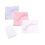 Set of 3 white and pink sheets and pink stars + waterproof bed cover 90x40 50 cm, wholesale