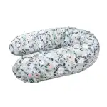Multifunctional pregnancy pillow, 100% premium cotton, white flower pattern, wholesale
