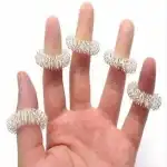 Su-jok finger massage ring - silver
