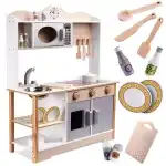 Детска дървена кухня с аксесоари kik kx5548