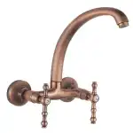Baterie Inter Ceramic SAILOR Bucătărie Antique Model, ICF 5018853C M7119, Culoare Cupru, Alamă, Montare pe Perete, Comerț cu ridicata