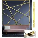 Glossy golden stainless steel plate 5 x 270cm, wholesale