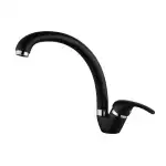 Baterie de bucatarie Inter Ceramic Finish Compozit MIREYA, ICF 237012 NEGRU, Culoare Neagra, Inalta, Alama, Stoc en-gros