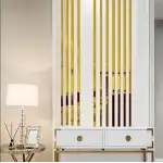 Glossy golden stainless steel plate 8 x 270cm, wholesale
