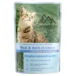 Hrana umeda pisici Carpathian Premium cu vitel si rata in sos, 100g angro Supreva