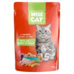 Nedves macskaeledel Wise Cat nyúl mártásban 100g, 24 db/doboz nagyker Supreva