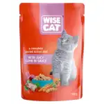 Nedves macskaeledel junior Wise Cat báránnyal 100g, 24 db/doboz nagyker Supreva