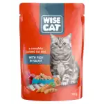 Nedves macskaeledel Wise Cat hallal mártásban 100g, 24 db/doboz nagyker Supreva