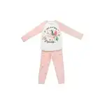 Зимен комплект памучна детска пижама White Pink Unicorn за 6 години, Supreva на едро