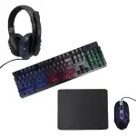 Комплект за игри с клавиатура, слушалки, мишка и подложка с LED светлини, Supreva на едро