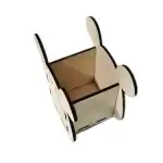 Suport birou, blank lemn, 1 compartiment, model soricel, 10 x 6 x 10 cm, angro