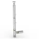 Kit coș de fum din inox, înălțime 7 m, diametru 120 mm, suspendat, en-gros Supreva