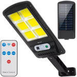 Соларна лампа за зареждане, 100W, 160 COB светодиода, дистанционно и сензор за движение, Supreva на едро