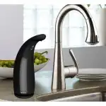 ISP automatic soap or detergent dispenser, nice design, 300 ml capacity, 22 cm high, glossy black, wholesale Supreva